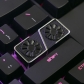 Dropship 1pc Artisan Zinc Alu Alloy Custom Metal Enter Keycaps for Mechanical Keyboard KO Cyberpunk Game Over R4 Height